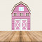 cartoon pink barn farm theme birthday party backdrop