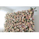 champagne rose cloth flower wall fabric rollin up reed pampas grass curtain floral wall wedding backdrop party event props