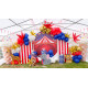 circus backdrop circle carnival theme birthday backdrop