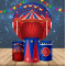 circus backdrop circle carnival theme birthday backdrop