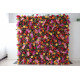 colorful rose cloth flower wall fabric rollin up reed pampas grass curtain floral wall wedding backdrop party event props