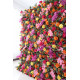 colorful rose cloth flower wall fabric rollin up reed pampas grass curtain floral wall wedding backdrop party event props