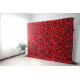 deep red and red roses cloth roll up flower wall fabric hanging curtain plant wall event party wedding backdrop