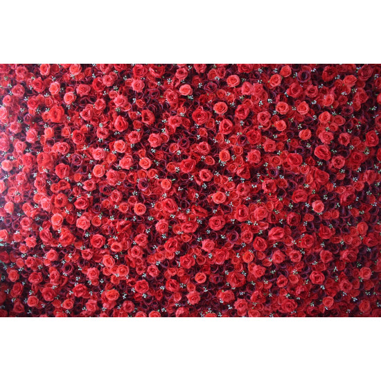 deep red and red roses cloth roll up flower wall fabric hanging curtain plant wall event party wedding backdrop