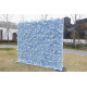 dreamy blue rose cloth roll up flower wall fabric hanging curtain plant wall event party wedding backdrop