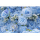 dreamy blue rose cloth roll up flower wall fabric hanging curtain plant wall event party wedding backdrop