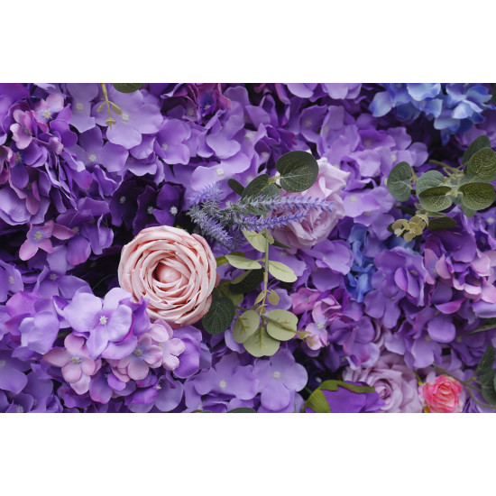 dreamy purple rose artificial flower wall backdrop