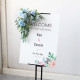 floral arrangement for signage, wedding welcome signage, shop open signage, direction signs silk flowers