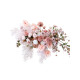 pink floral arrangement for signage, wedding welcome signage, shop open signage, direction signs silk flowers