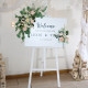 floral arrangement for signage, wedding welcome signage, shop open signage, direction signs silk flowers