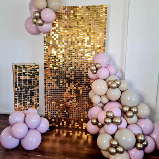 gold shimmer wall panels – easy setup wedding/event/theme party decorations