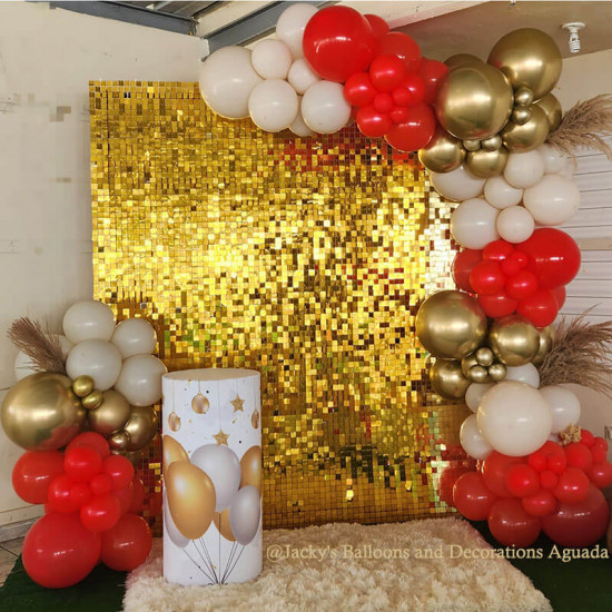 gold shimmer wall panels – easy setup wedding/event/theme party decorations