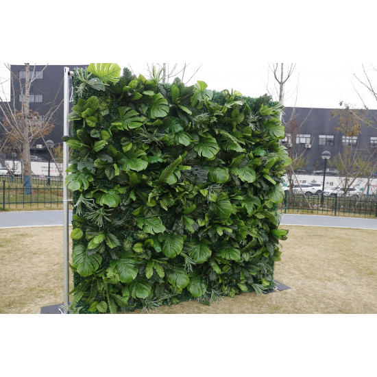 grass cloth roll up flower wall fabric hanging curtain plant wall event party wedding backdrop