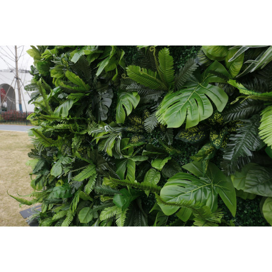 grass cloth roll up flower wall fabric hanging curtain plant wall event party wedding backdrop