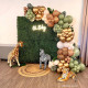 8x8ft green artificial hedge wall backdrop for wedding, baby shower, jungle wild theme party