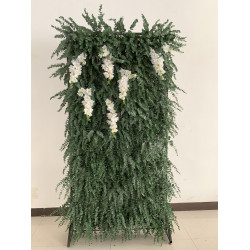 green eucalyptus cloth roll up flower wall fabric hanging curtain plant wall event party wedding backdrop