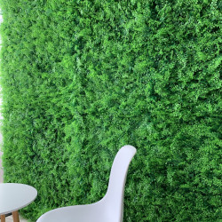 green milano grass cloth roll up flower wall fabric hanging curtain plant wall event party wedding backdrop