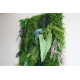 green mixed grass wall cloth roll up flower wall fabric hanging curtain plant wall event party wedding backdrop