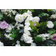 green plants white rose fabric cloth flower wall fairy flower wedding backdrop decor