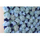 green roses and blue roses and hydrangeas cloth roll up flower wall fabric hanging curtain plant wall event party wedding backdrop