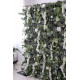 green roses and white peonies and green leaves cloth roll up flower wall fabric hanging curtain plant wall event party wedding backdrop