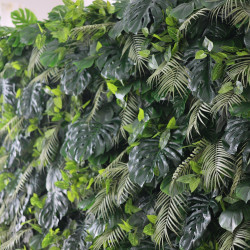 green silk fern and turtle back leaves mixed grass wall cloth roll up flower wall fabric hanging curtain plant wall event party wedding backdrop