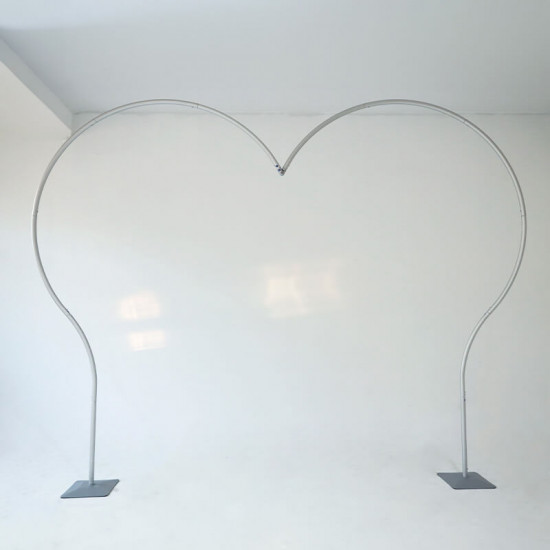 8.5x8.2ft aluminum heart shape balloon arch frame birthday arch stand