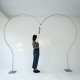 8.5x8.2ft aluminum heart shape balloon arch frame birthday arch stand