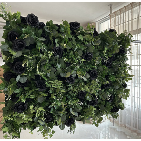 jungle flower cloth roll up flower wall fabric hanging curtain plant wall event party wedding backdrop