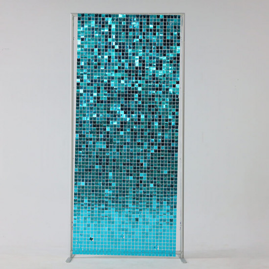 lake blue shimmer wall panels – easy setup wedding/event/theme party decorations