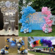 lake blue shimmer wall panels – easy setup wedding/event/theme party decorations