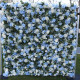 light blue rose and white rose artificial flower wall backdrop