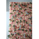 light yellow roses and pink roses and peonies and green leaves cloth roll up flower wall fabric hanging curtain plant wall event party wedding backdrop