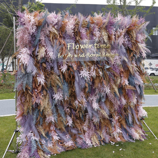 luxury autumn scenery artificial flower wall backdrop