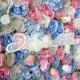 luxury blue and pink artificial rose flower wall roll up hanging fabric cloth mixed floral wall for wedding home office party bridal shower decor backdrop