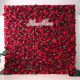 luxury eucalyptus stem red roses flower wall roll up hanging fabric cloth mixed floral wall for wedding home office party bridal shower decor backdrop