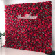 luxury eucalyptus stem red roses flower wall roll up hanging fabric cloth mixed floral wall for wedding home office party bridal shower decor backdrop