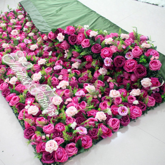 luxury fuchsia champagne rose flower wall roll up hanging fabric cloth mixed floral wall for wedding home office party bridal shower decor backdrop