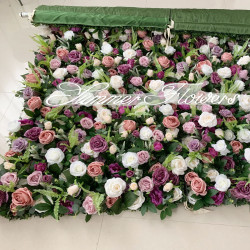 luxury multi color artificial rose flower wall roll up hanging fabric cloth mixed floral wall for wedding home office party bridal shower decor backdrop