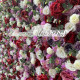 luxury multi color artificial rose flower wall roll up hanging fabric cloth mixed floral wall for wedding home office party bridal shower decor backdrop