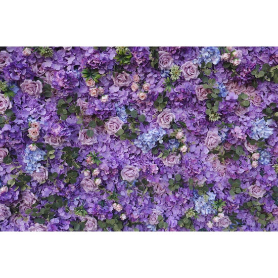 luxury light purple roses purple hydrangea 5d cloth flower wall backdrop