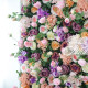 luxury purple hydrangea and pink roses 5d cloth flower wall wedding backdrop props fabric floral wall