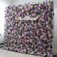 luxury purple light pink roses flower wall roll up hanging fabric cloth mixed floral wall for wedding home office party bridal shower decor backdrop