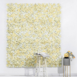 luxury yellow and white rose flowers wall, rose flowers backdrop