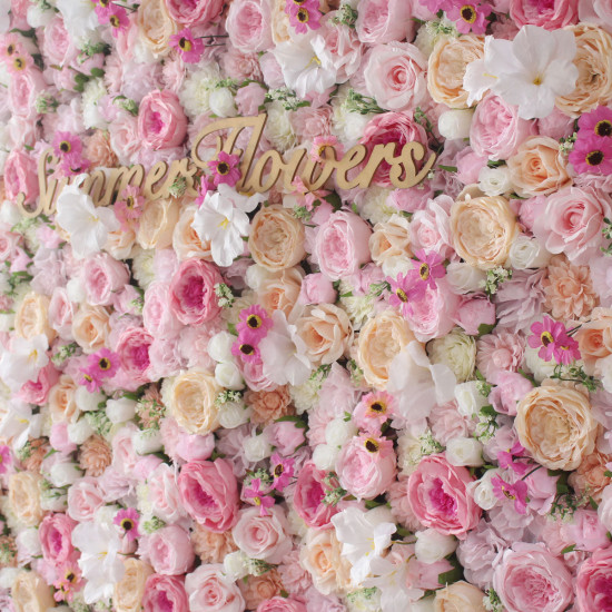 luxury roses and land lilies and chrysanthemums 5d cloth flower wall wedding backdrop props fabric floral wall