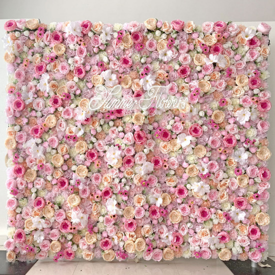 luxury roses and land lilies and chrysanthemums 5d cloth flower wall wedding backdrop props fabric floral wall