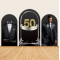 men diamonds black gold elegant 50th birthday backdrop