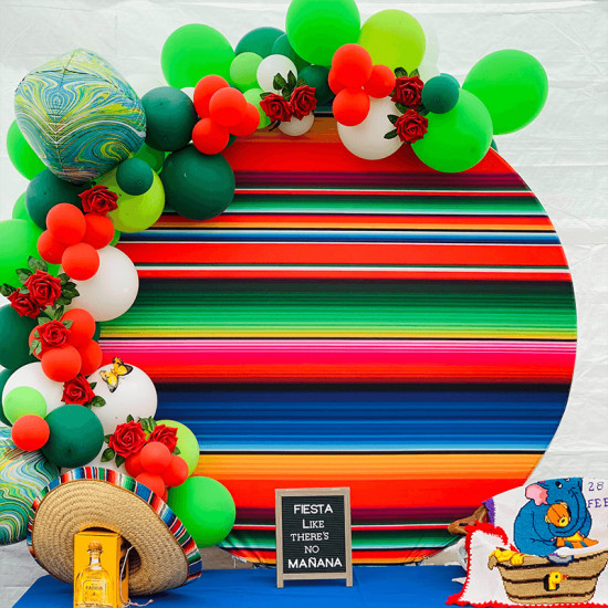 mexican fiesta theme round backdrop | mexican party decoration