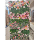 mixed color roses and green leaves cloth roll up flower wall fabric hanging curtain plant wall event party wedding backdrop