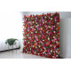 mixed color roses and green leaves cloth roll up flower wall fabric hanging curtain plant wall event party wedding backdrop